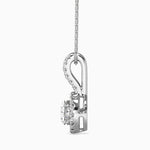 Athina Solitaire Halo Oval Pendant-Dileti