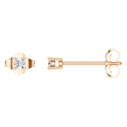 Solitaire Stud Earrings - Round 2.5mm