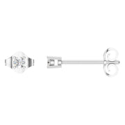 Solitaire Stud Earrings - Round 2.5mm