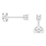 Solitaire Stud Earrings - Round 2.5mm