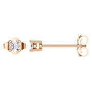 Solitaire Stud Earrings - Round 3mm