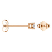 Solitaire Stud Earrings - Round 3mm