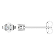 Solitaire Stud Earrings - Round 3mm