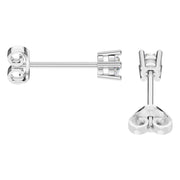 Solitaire Stud Earrings - Round 3mm