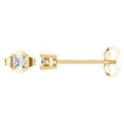 Solitaire Stud Earrings - Round 3mm