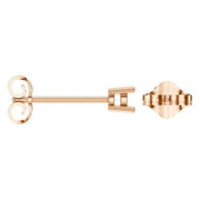 Solitaire Stud Earrings - Round 3mm