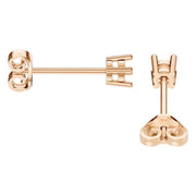 Solitaire Stud Earrings - Round 3mm