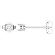 Solitaire Stud Earrings - Round 3mm
