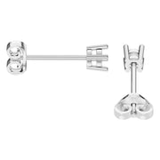 Solitaire Stud Earrings - Round 3mm