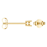 Solitaire Stud Earrings - Round 3mm