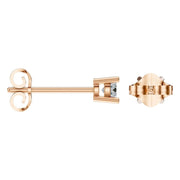 Solitaire Stud Earrings - Round 3.4mm