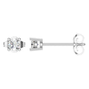 Solitaire Stud Earrings - Round 3.4mm