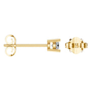 Solitaire Stud Earrings - Round 3.4mm