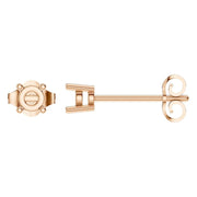 Solitaire Stud Earrings - Round 3.4mm