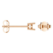 Solitaire Stud Earrings - Round 3.4mm