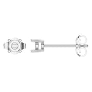 Solitaire Stud Earrings - Round 3.4mm