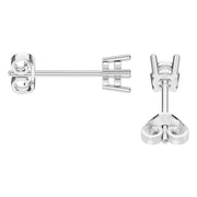 Solitaire Stud Earrings - Round 3.4mm