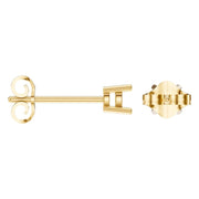 Solitaire Stud Earrings - Round 3.4mm