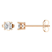 Solitaire Stud Earrings - Round 3.75mm