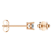 Solitaire Stud Earrings - Round 3.75mm