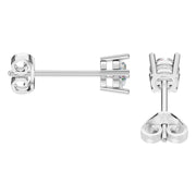 Solitaire Stud Earrings - Round 3.75mm