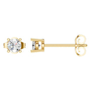 Solitaire Stud Earrings - Round 3.75mm