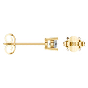Solitaire Stud Earrings - Round 3.75mm