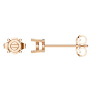 Solitaire Stud Earrings - Round 3.75mm