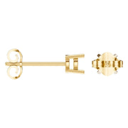 Solitaire Stud Earrings - Round 3.75mm
