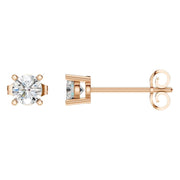 Solitaire Stud Earrings - Round 4.3mm