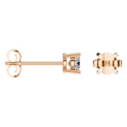 Solitaire Stud Earrings - Round 4.3mm