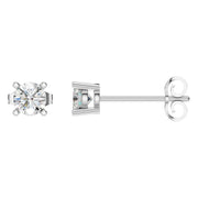 Solitaire Stud Earrings - Round 4.3mm