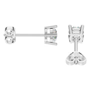 Solitaire Stud Earrings - Round 4.3mm