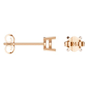 Solitaire Stud Earrings - Round 4.3mm