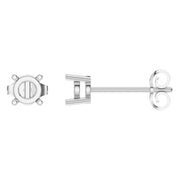 Solitaire Stud Earrings - Round 4.3mm