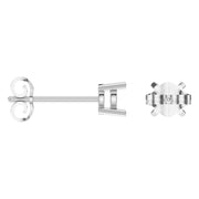 Solitaire Stud Earrings - Round 4.3mm