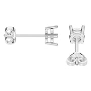 Solitaire Stud Earrings - Round 4.3mm