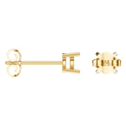 Solitaire Stud Earrings - Round 4.3mm