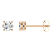 Solitaire Stud Earrings - Round 4.7mm