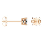 Solitaire Stud Earrings - Round 4.7mm