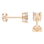 Solitaire Stud Earrings - Round 4.7mm
