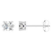 Solitaire Stud Earrings - Round 4.7mm