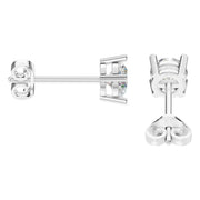 Solitaire Stud Earrings - Round 4.7mm