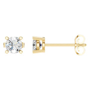 Solitaire Stud Earrings - Round 4.7mm