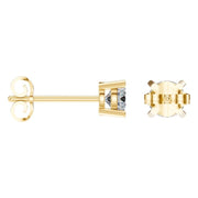Solitaire Stud Earrings - Round 4.7mm
