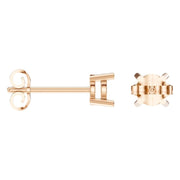 Solitaire Stud Earrings - Round 4.7mm