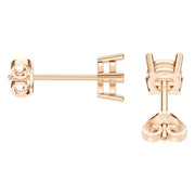 Solitaire Stud Earrings - Round 4.7mm
