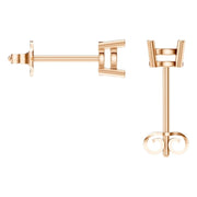 Solitaire Stud Earrings - Round 4.7mm