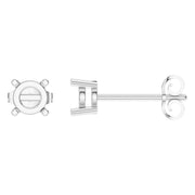 Solitaire Stud Earrings - Round 4.7mm
