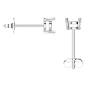 Solitaire Stud Earrings - Round 4.7mm